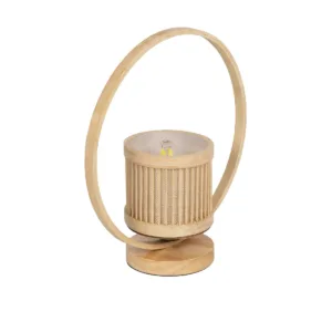 GLOBOSTAR® TULUMKO 02008 Boho Επιτραπέζιο Φωτιστικό Πορτατίφ με Ντουί 1 x E27 AC 220-240V IP20 - Μπεζ - Μ30 x Π12 x Υ32cm