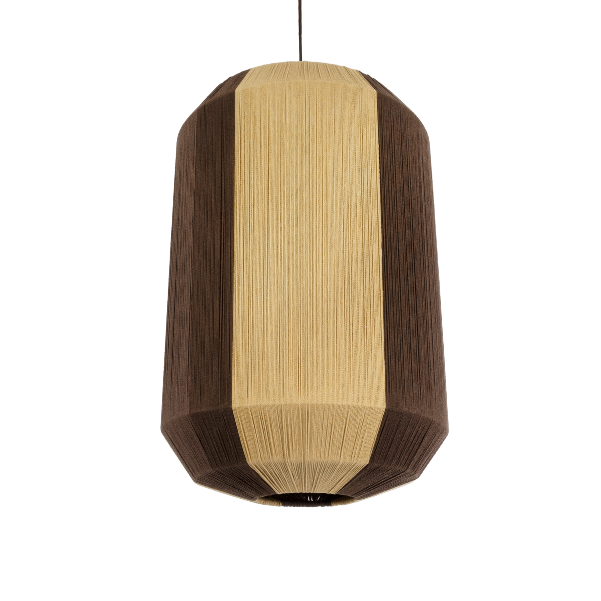 GLOBOSTAR® SALERNO 02076 Boho Κρεμαστό Φωτιστικό Οροφής με Ντουί 1 x E27 AC 220-240V IP20 - Μπεζ & Καφέ - Μ50 x Π50 x Υ80cm - Image 2