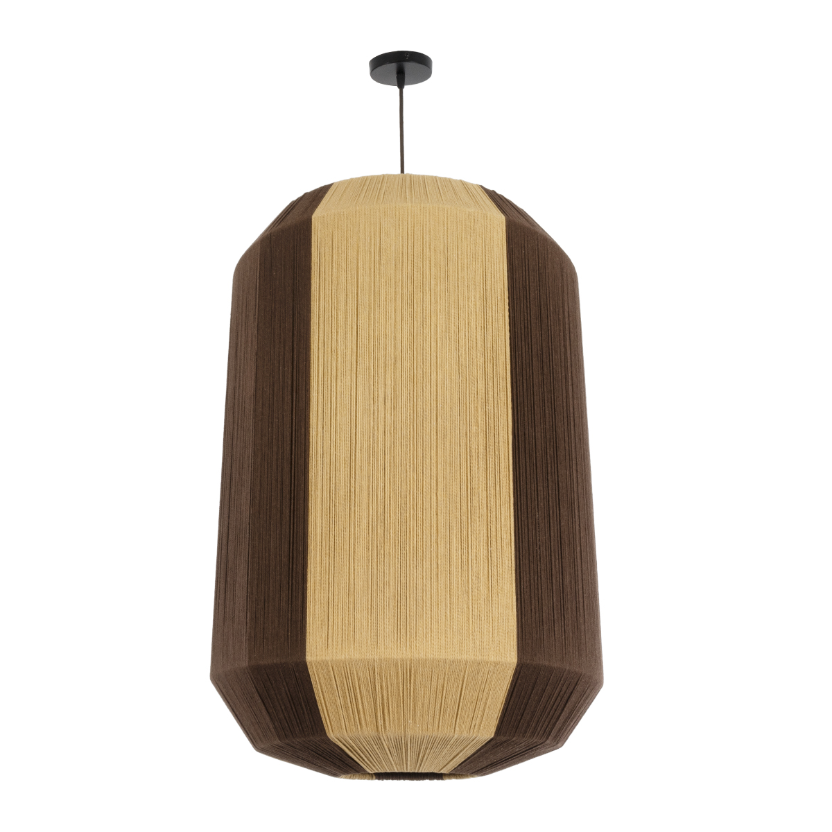 GLOBOSTAR® SALERNO 02076 Boho Κρεμαστό Φωτιστικό Οροφής με Ντουί 1 x E27 AC 220-240V IP20 - Μπεζ & Καφέ - Μ50 x Π50 x Υ80cm - Image 4
