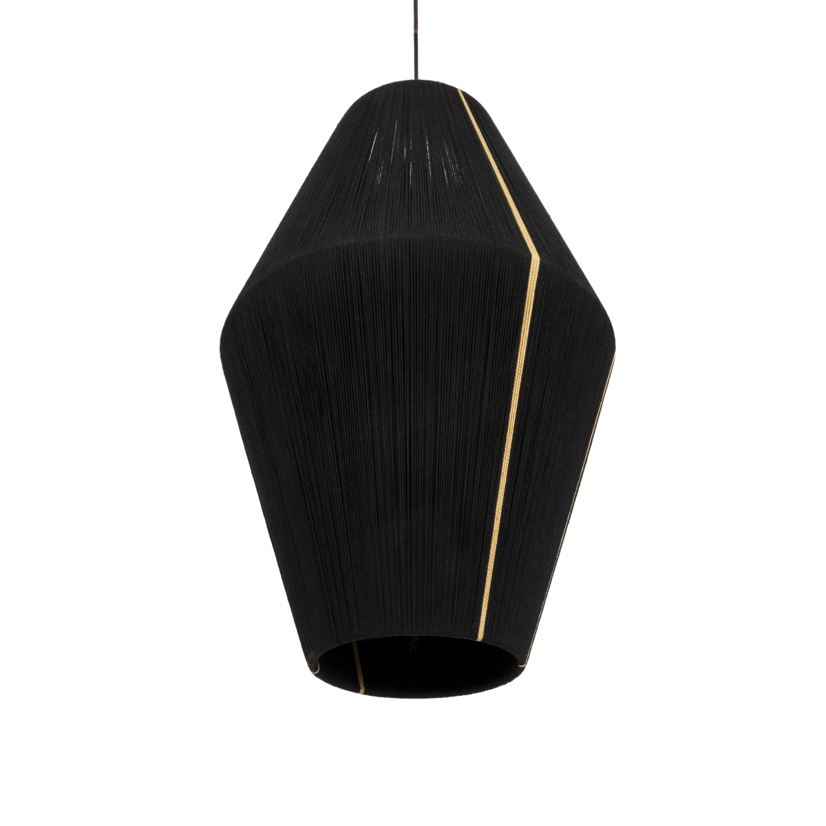 GLOBOSTAR® SALERNO 02078 Boho Κρεμαστό Φωτιστικό Οροφής με Ντουί 1 x E27 AC 220-240V IP20 - Μαύρο & Μπεζ - Μ50 x Π50 x Υ80cm - Image 6