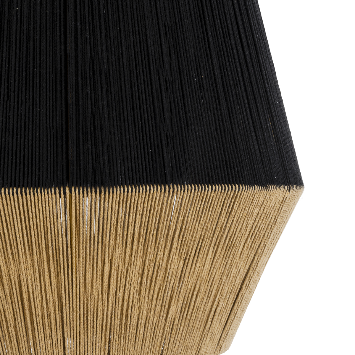 GLOBOSTAR® SALERNO 02080 Boho Κρεμαστό Φωτιστικό Οροφής με Ντουί 1 x E27 AC 220-240V IP20 - Μαύρο & Μπεζ - Μ50 x Π50 x Υ80cm - Image 8