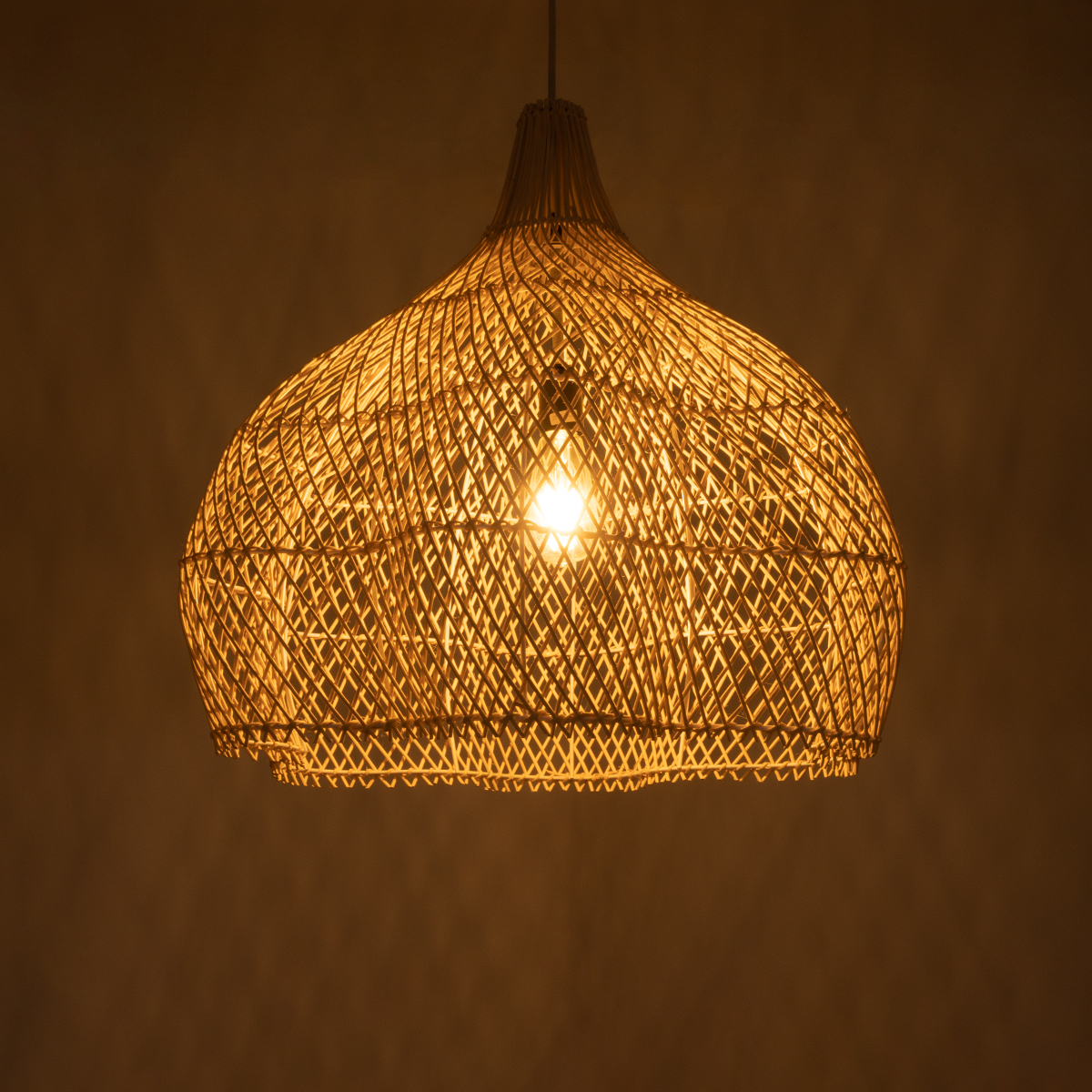 GLOBOSTAR® ADEJE 02210 Boho Κρεμαστό Φωτιστικό Οροφής με Ντουί 1 x E27 AC 220-240V IP20 - Μπεζ - Μ60 x Π60 x Υ60cm - Image 3