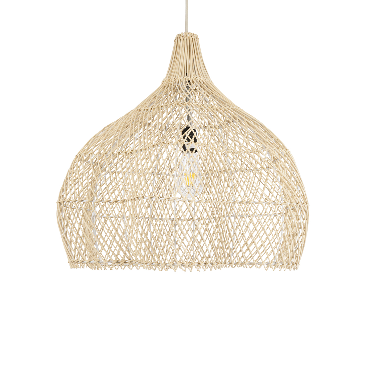 GLOBOSTAR® ADEJE 02210 Boho Κρεμαστό Φωτιστικό Οροφής με Ντουί 1 x E27 AC 220-240V IP20 - Μπεζ - Μ60 x Π60 x Υ60cm - Image 5