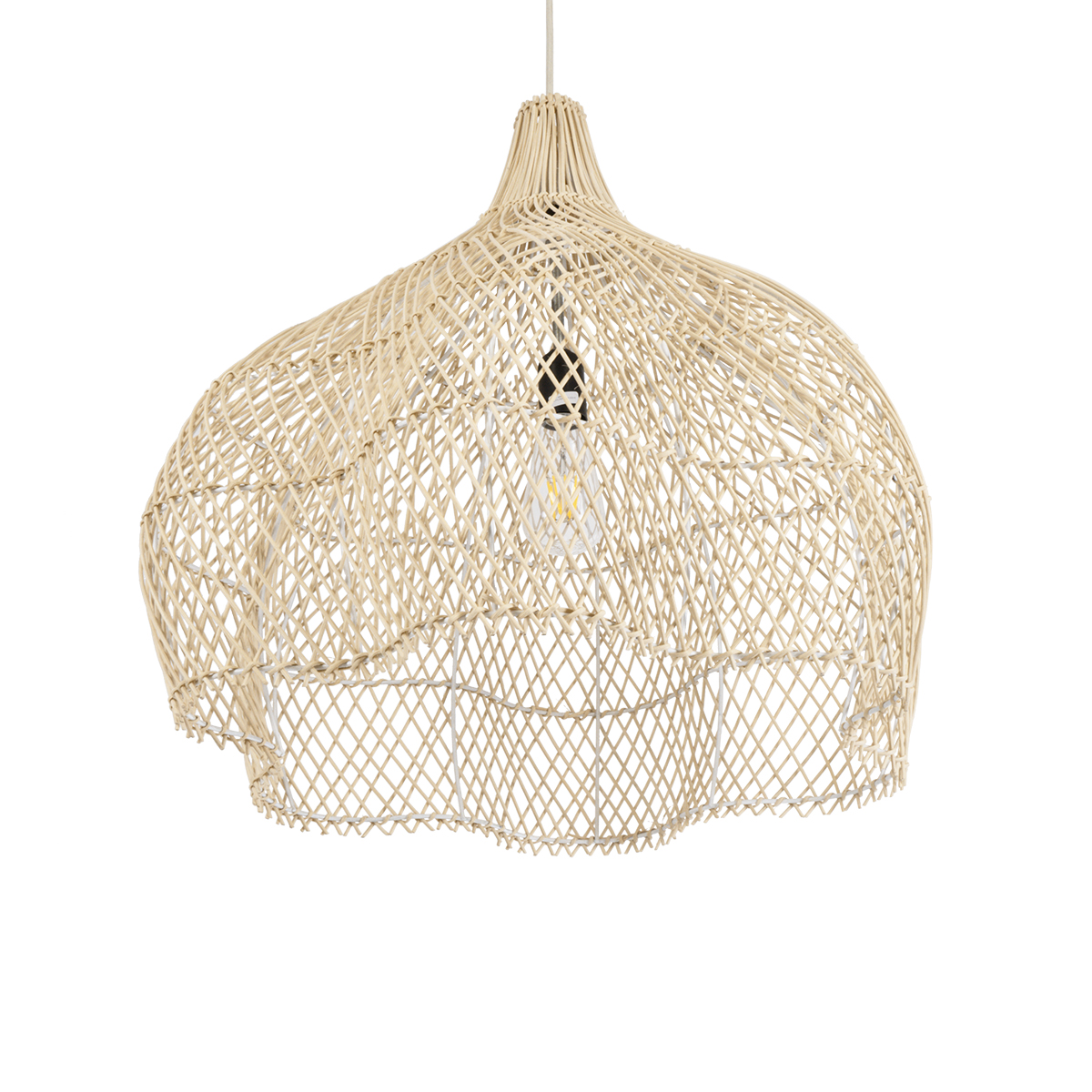 GLOBOSTAR® ADEJE 02210 Boho Κρεμαστό Φωτιστικό Οροφής με Ντουί 1 x E27 AC 220-240V IP20 - Μπεζ - Μ60 x Π60 x Υ60cm - Image 6