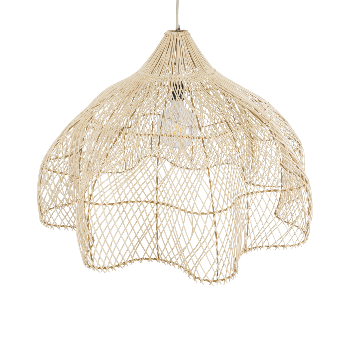 GLOBOSTAR® ADEJE 02211 Boho Κρεμαστό Φωτιστικό Οροφής με Ντουί 1 x E27 AC 220-240V IP20 - Μπεζ - Μ80 x Π80 x Υ55cm - Image 7