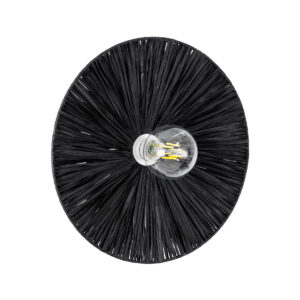 GLOBOSTAR® COLOMBO 02279 Boho Φωτιστικό Τοίχου - Απλίκα με Ντουί 1 x E27 AC 220-240V IP20 - Μαύρο - Μ40 x Π40 x Υ9cm