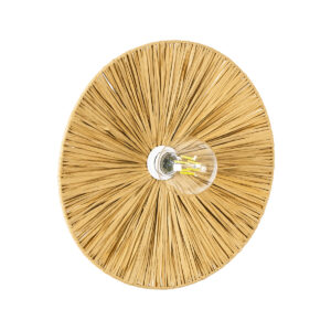 GLOBOSTAR® COLOMBO 02283 Boho Φωτιστικό Τοίχου - Απλίκα με Ντουί 1 x E27 AC 220-240V IP20 - Μπεζ - Μ40 x Π40 x Υ9cm