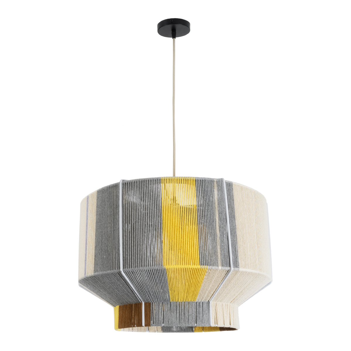 GLOBOSTAR® SALERNO 02290 Boho Κρεμαστό Φωτιστικό Οροφής με Ντουί 1 x E27 AC 220-240V IP20 - Πολύχρωμο - Μ50 x Π50 x Υ35cm - Image 4