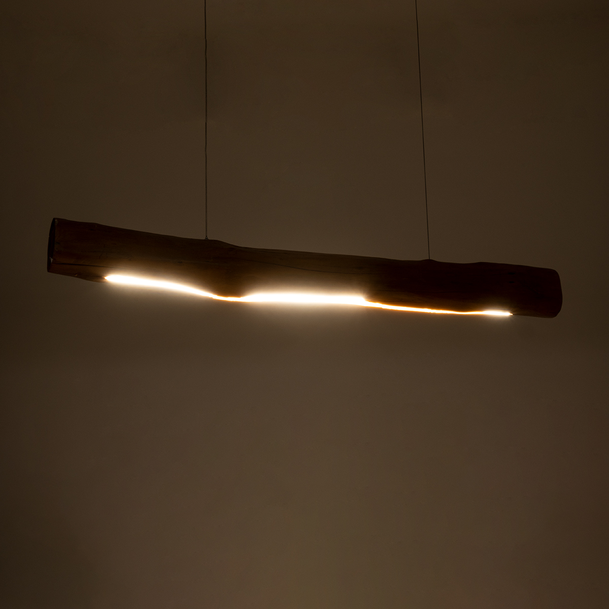 GLOBOSTAR® KATRINA 02320 Μοντέρνο Κρεμαστό Φωτιστικό Οροφής LED 24W 1920lm 120° AC 220-240V IP20 Φυσικό Λευκό 4500K - Lumileds SMD Chip - Καφέ - Μ10 x Π10 x Υ100cm - 2 Χρόνια Εγγύηση - Image 3