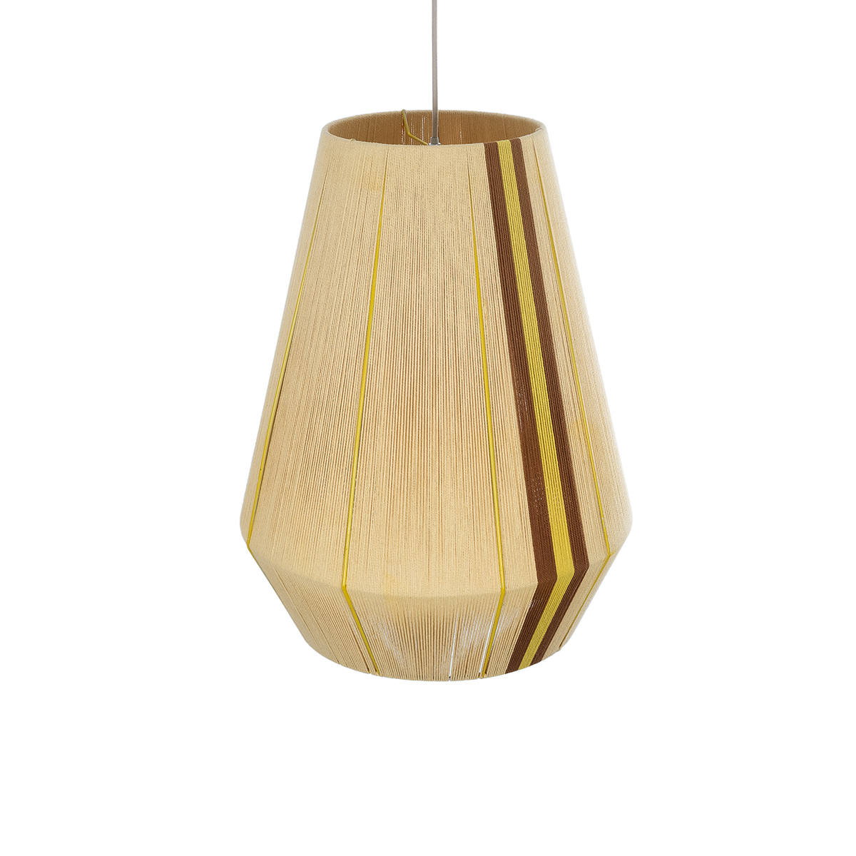 GLOBOSTAR® SALERNO 02334 Boho Κρεμαστό Φωτιστικό Οροφής με Ντουί 1 x E27 AC 220-240V IP20 - Μπεζ & Καφέ - Μ50 x Π50 x Υ60cm - Image 7