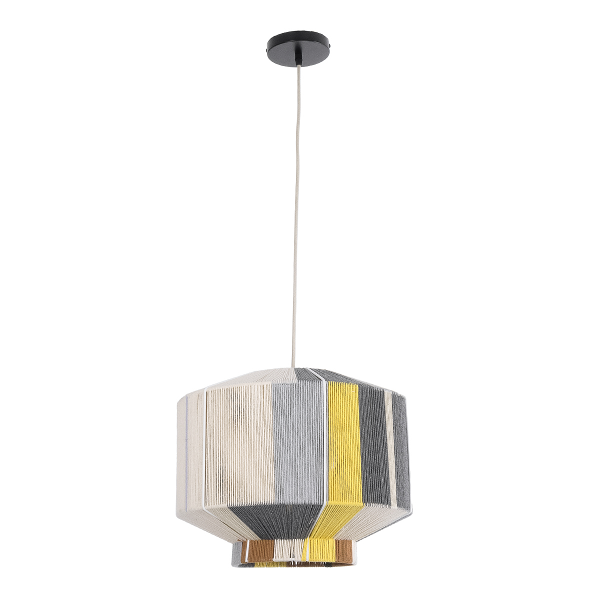 GLOBOSTAR® SALERNO 02388 Boho Κρεμαστό Φωτιστικό Οροφής με Ντουί 1 x E27 AC 220-240V IP20 - Πολύχρωμο - Μ40 x Π40 x Υ35cm - Image 4