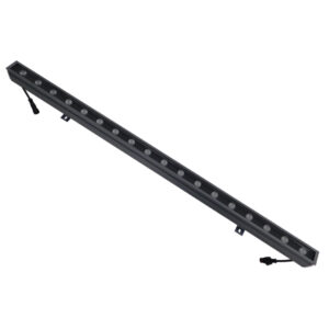 GLOBOSTAR® WASHER-MOZA 05107 Μπάρα Φωτισμού Wall Washer LED 24W 2400lm 10-30° DC 24V Αδιάβροχο IP66 RGB Dimmable - Γκρι Ανθρακί - Μ100 x Π4 x Υ5cm - 3 Χρόνια Εγγύηση