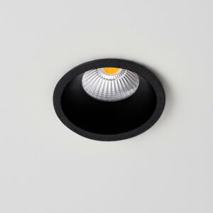 kelvo® DOT KLV-101-0308 Χωνευτό Φωτιστικό Downlight Σποτ LED 7W 910lm 38° AC 220-240V IP20 Φυσικό Λευκό 4500K - Bridgelux COB Chip & TÜV SÜD Driver - Μαύρο Ματ - Μ6 x Π6 x Υ7.8cm / Q5cm - 5 Χρόνια Εγγύηση