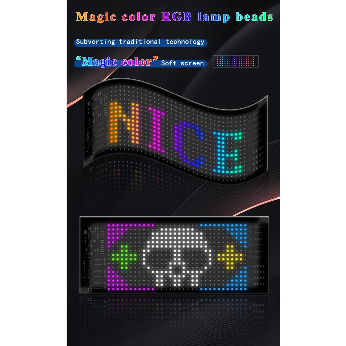 GLOBOSTAR® MATRIX GLB-106-0001 Εύκαμπτη Κυλιόμενη Ψηφιακή Επιγραφή 17.3x7cm P4 32x16 Pixel LED 10W DC 5V 2A με USB 2.0 Αδιάβροχο IP65 Πολύχρωμο RGB - Bluetooth Control μέσω iPIXEL APP - Μ17.3 x Π0.2 x Υ7cm - 2 Χρόνια Εγγύηση - Image 3