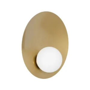 GLOBOSTAR® PLATO 203-0278 Vintage Φωτιστικό Τοίχου - Απλίκα με Ντουί 1 x E14 AC 220-240V IP20 - Χρυσό & Λευκό - M40 x Π19 x Υ40cm