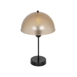 GLOBOSTAR® GAZETA 203-0297 Μοντέρνο Επιτραπέζιο Φωτιστικό Πορτατίφ με Ντουί 1 x E27 AC 220-240V IP20 - Μαύρο & Καφέ - Μ25 x Π25 x Υ39cm