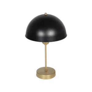 GLOBOSTAR® GAZETA 203-0305 Μοντέρνο Επιτραπέζιο Φωτιστικό Πορτατίφ με Ντουί 1 x E27 AC 220-240V IP20 - Μαύρο & Χρυσό - Μ25 x Π25 x Υ39cm