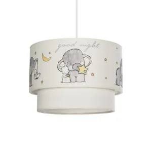 GLOBOSTAR® ELEPHANT 204-0002 Παιδικό Κρεμαστό Φωτιστικό Οροφής με Ντουί 1 x E27 AC 220-240V IP20 - Πολύχρωμο - Μ30 x Π30 x Υ24cm