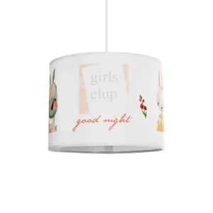 GLOBOSTAR® GIRLSCLUB 204-0010 Παιδικό Κρεμαστό Φωτιστικό Οροφής με Ντουί 1 x E27 AC 220-240V IP20 - Πολύχρωμο - Μ28 x Π28 x Υ24cm