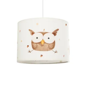 GLOBOSTAR® OWL 204-0017 Παιδικό Κρεμαστό Φωτιστικό Οροφής με Ντουί 1 x E27 AC 220-240V IP20 - Πολύχρωμο - Μ28 x Π28 x Υ24cm