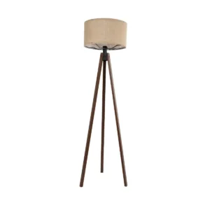 GLOBOSTAR® SAGA 204-0037 Μοντέρνο Επιδαπέδιο Φωτιστικό με Ντουί 1 x E27 AC 220-240V IP20 - Καφέ & Mπεζ - Μ38 x Π38 x Υ140cm