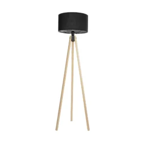 GLOBOSTAR® SAGA 204-0041 Μοντέρνο Επιδαπέδιο Φωτιστικό με Ντουί 1 x E27 AC 220-240V IP20 - Μπεζ & Μαύρο - Μ38 x Π38 x Υ140cm