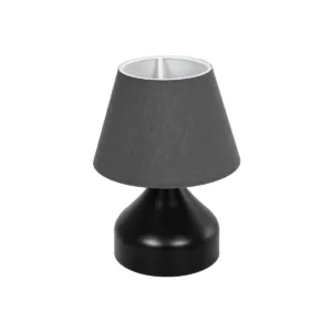GLOBOSTAR® MICKEY 204-0059 Μοντέρνο Επιτραπέζιο Φωτιστικό Πορτατίφ με Ντουί 1 x E27 AC 220-240V IP20 - Μαύρο - Μ22 x Π22 x Υ30cm
