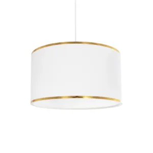 GLOBOSTAR® LOFTY 204-0091 Μοντέρνο Κρεμαστό Φωτιστικό Οροφής με Ντουί 1 x E27 AC 220-240V IP20 - Λευκό - Μ37 x Π37 x Υ21cm