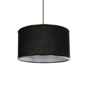 GLOBOSTAR® LOFTY 204-0092 Μοντέρνο Κρεμαστό Φωτιστικό Οροφής με Ντουί 1 x E27 AC 220-240V IP20 - Μαύρο - Μ37 x Π37 x Υ21cm