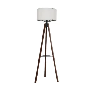 GLOBOSTAR® SHELF 204-0129 Μοντέρνο Επιδαπέδιο Φωτιστικό με Ντουί 1 x E27 AC 220-240V IP20 - Καφέ & Μπεζ - Μ45 x Π45 x Υ135cm