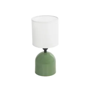 GLOBOSTAR® LOREN 204-0136 Μοντέρνο Επιτραπέζιο Φωτιστικό Πορτατίφ με Ντουί 1 x E14 AC 220-240V IP20 - Πράσινο & Μπεζ - Μ15,5 x Π15,5 x Υ33cm