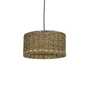 GLOBOSTAR® POMEGRANDE 204-0157 Boho Κρεμαστό Φωτιστικό Οροφής με Ντουί 1 x E27 AC 220-240V IP20 - Μπεζ - Μ31 x Π31 x Υ18cm
