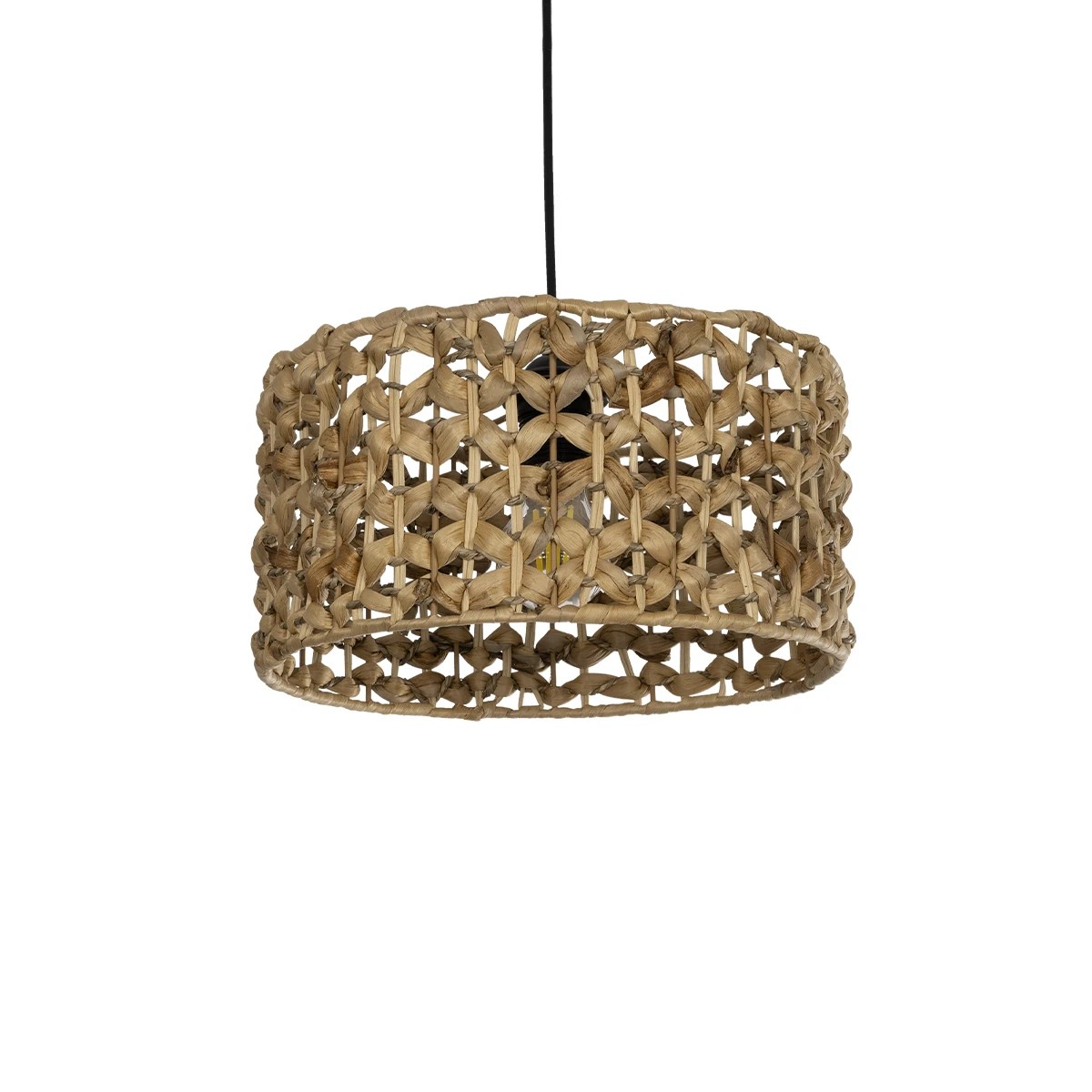 GLOBOSTAR® SAND 204-0160 Boho Κρεμαστό Φωτιστικό Οροφής με Ντουί 1 x E27 AC 220-240V IP20 - Καφέ - Μ30 x Π30 x Υ19cm