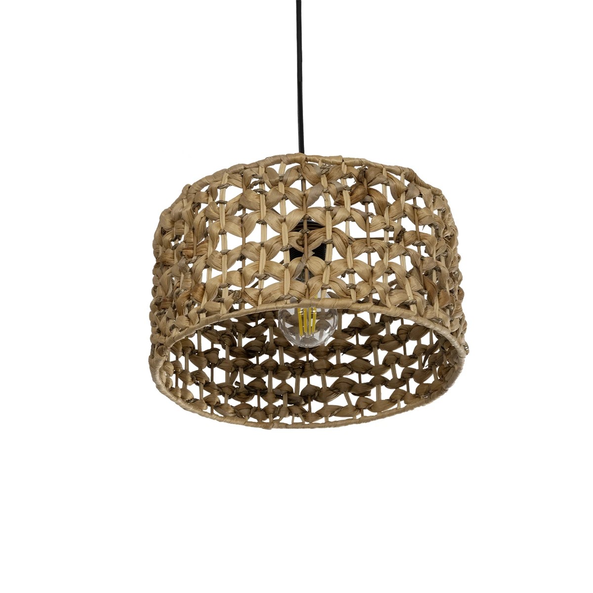 GLOBOSTAR® SAND 204-0160 Boho Κρεμαστό Φωτιστικό Οροφής με Ντουί 1 x E27 AC 220-240V IP20 - Καφέ - Μ30 x Π30 x Υ19cm - Image 6