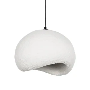 GLOBOSTAR® STONE 204-0176 Μοντέρνο Κρεμαστό Φωτιστικό Οροφής με Ντουί 1 x E27 AC 220-240V IP20 - Λευκό - Μ31.5 x Π35 x Υ26cm