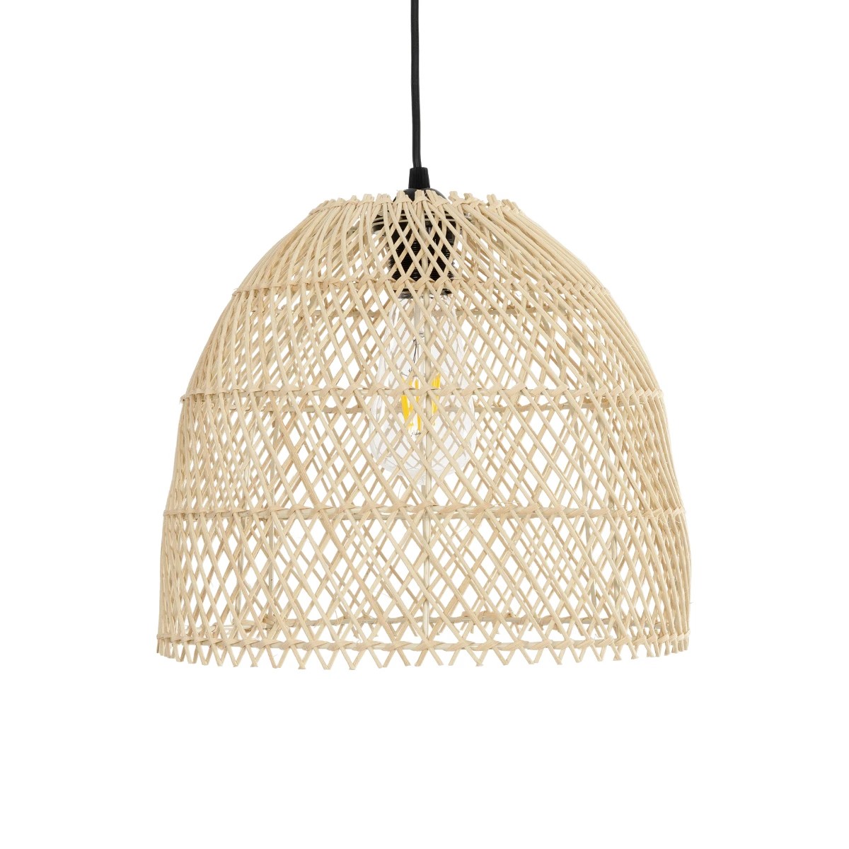 GLOBOSTAR® CESTINO 204-0178 Boho Κρεμαστό Φωτιστικό Οροφής Μονόφωτο 1 x E27 AC 220-240V IP20 Μπεζ - Μ30 x Π30 x Υ25cm - Image 4