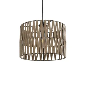 GLOBOSTAR® MARS 205-0054 Boho Κρεμαστό Φωτιστικό Οροφής με Ντουί 1 x E27 AC 220-240V IP20 - Μπεζ - M30 x Π30 x Υ24cm