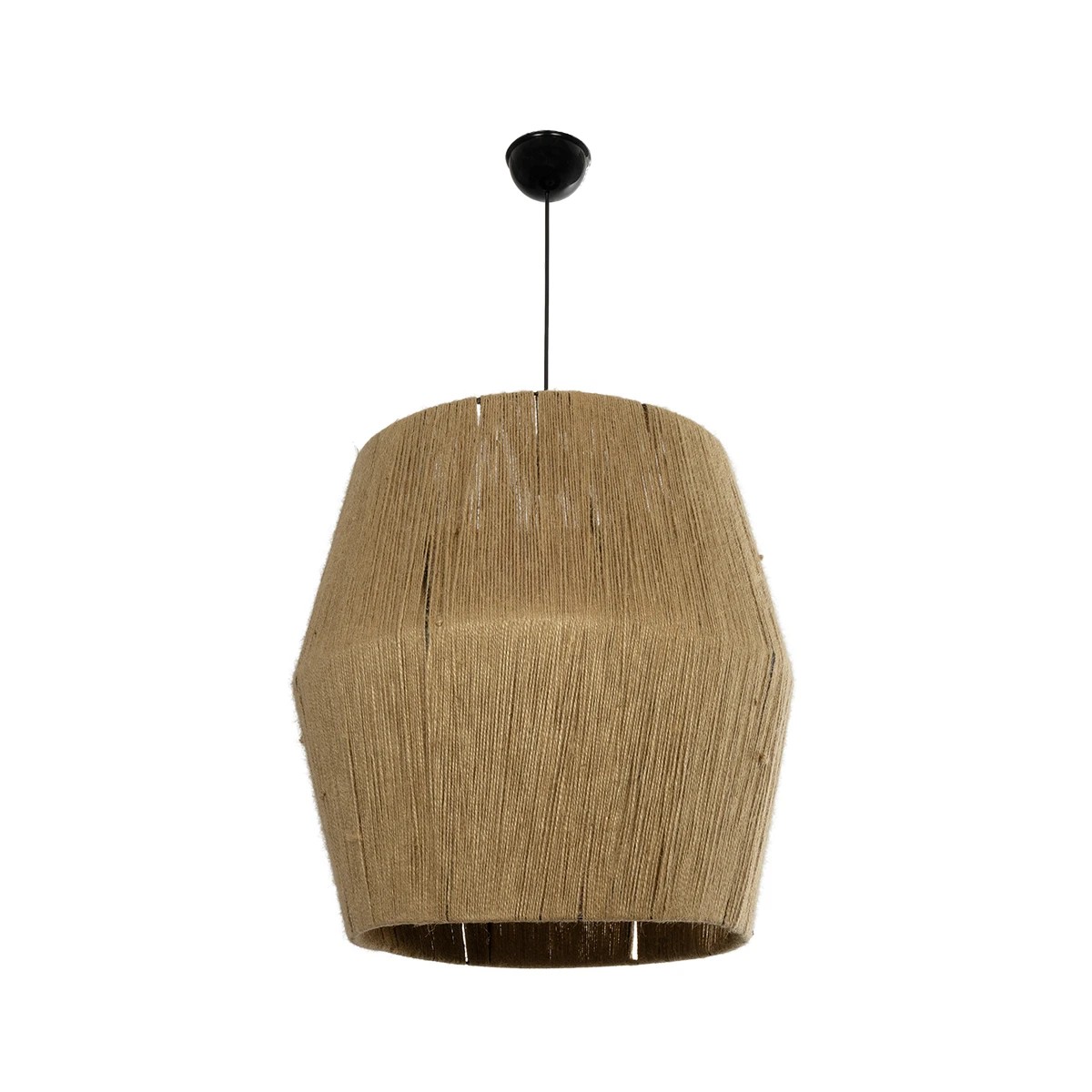 GLOBOSTAR® CONE 205-0058 Boho Κρεμαστό Φωτιστικό Οροφής με Ντουί 1 x E27 AC 220-240V IP20 - Μπεζ - M55 x Π55 x Υ50cm - Image 4