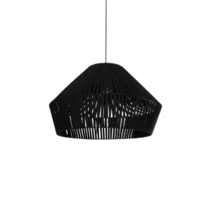 GLOBOSTAR® NUI 205-0062 Boho Κρεμαστό Φωτιστικό Οροφής με Ντουί 1 x E27 AC 220-240V IP20 - Μαύρο - M60 x Π60 x Υ41cm
