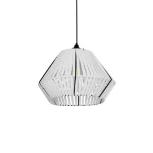 GLOBOSTAR® NUI 205-0063 Boho Κρεμαστό Φωτιστικό Οροφής με Ντουί 1 x E27 AC 220-240V IP20 - Λευκό - M36 x Π36 x Υ27cm