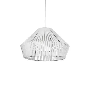 GLOBOSTAR® NUI 205-0064 Boho Κρεμαστό Φωτιστικό Οροφής με Ντουί 1 x E27 AC 220-240V IP20 - Λευκό - M60 x Π60 x Υ41cm