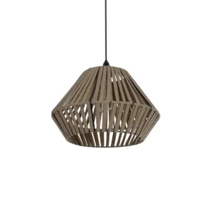 GLOBOSTAR® NUI 205-0067 Boho Κρεμαστό Φωτιστικό Οροφής με Ντουί 1 x E27 AC 220-240V IP20 - Μπεζ - M36 x Π36 x Υ27cm