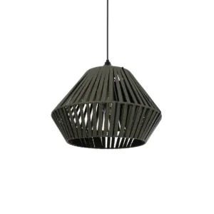 GLOBOSTAR® NUI 205-0069 Boho Κρεμαστό Φωτιστικό Οροφής με Ντουί 1 x E27 AC 220-240V IP20 - Πρασίνο - M36 x Π36 x Υ27cm