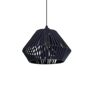 GLOBOSTAR® NUI 205-0071 Boho Κρεμαστό Φωτιστικό Οροφής με Ντουί 1 x E27 AC 220-240V IP20 - Μπλε - M36 x Π36 x Υ27cm