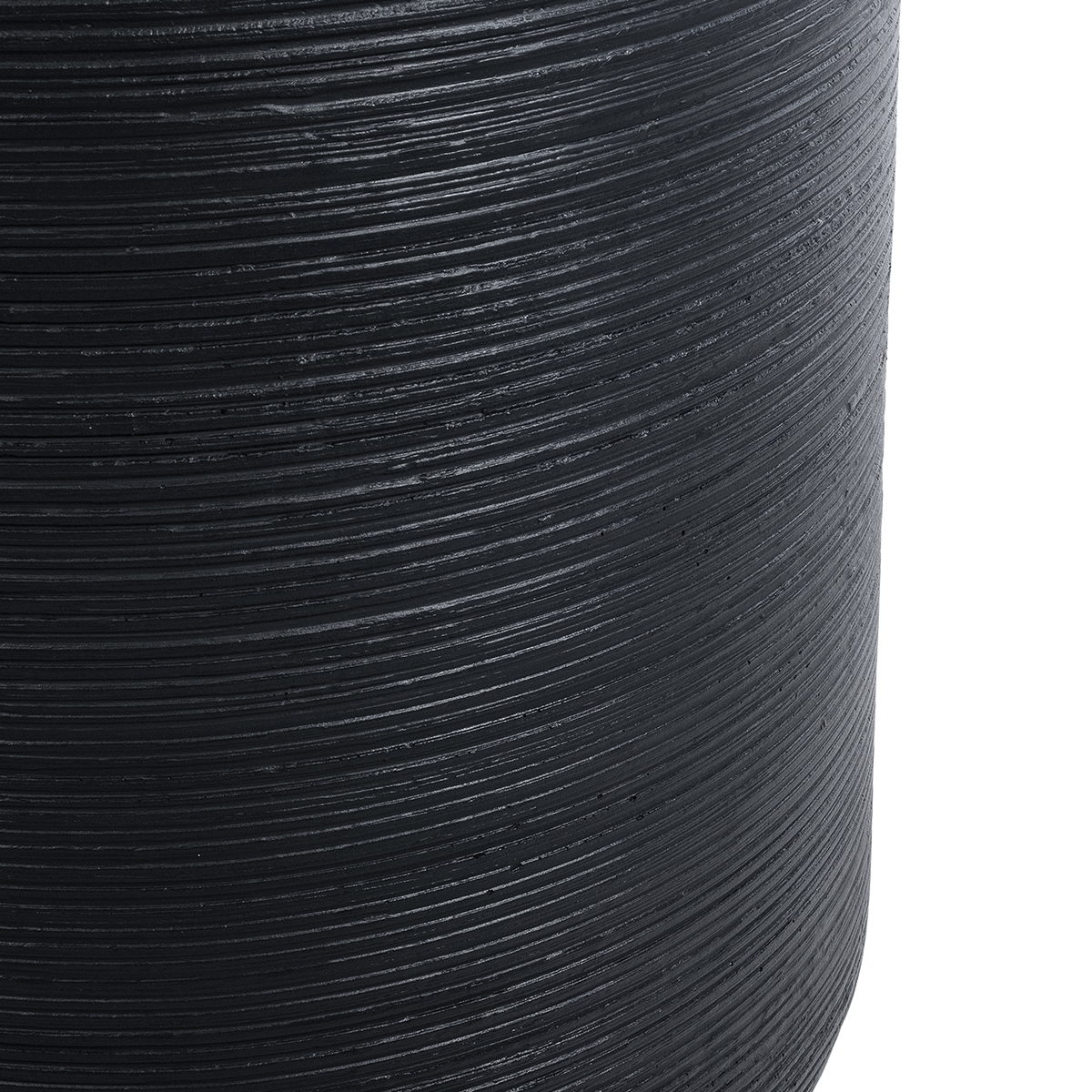 GloboStar® Artificial Garden DAMASCUS 20694 Διακοσμητικό Πολυεστερικό Τσιμεντένιο Κασπώ Γλάστρα - Flower Pot Μαύρο Φ45 x Υ45cm - Image 8