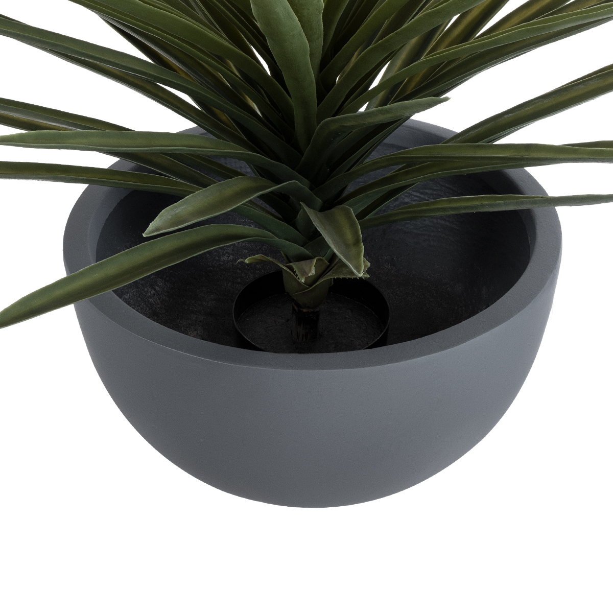 GloboStar® Artificial Garden BALTIMORE 20696 Διακοσμητικό Πολυεστερικό Τσιμεντένιο Κασπώ Γλάστρα - Flower Pot Γκρι Φ43 x Υ23cm - Image 4