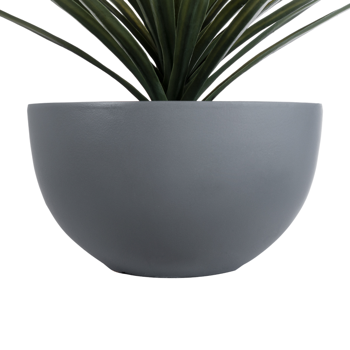 GloboStar® Artificial Garden BALTIMORE 20696 Διακοσμητικό Πολυεστερικό Τσιμεντένιο Κασπώ Γλάστρα - Flower Pot Γκρι Φ43 x Υ23cm - Image 5