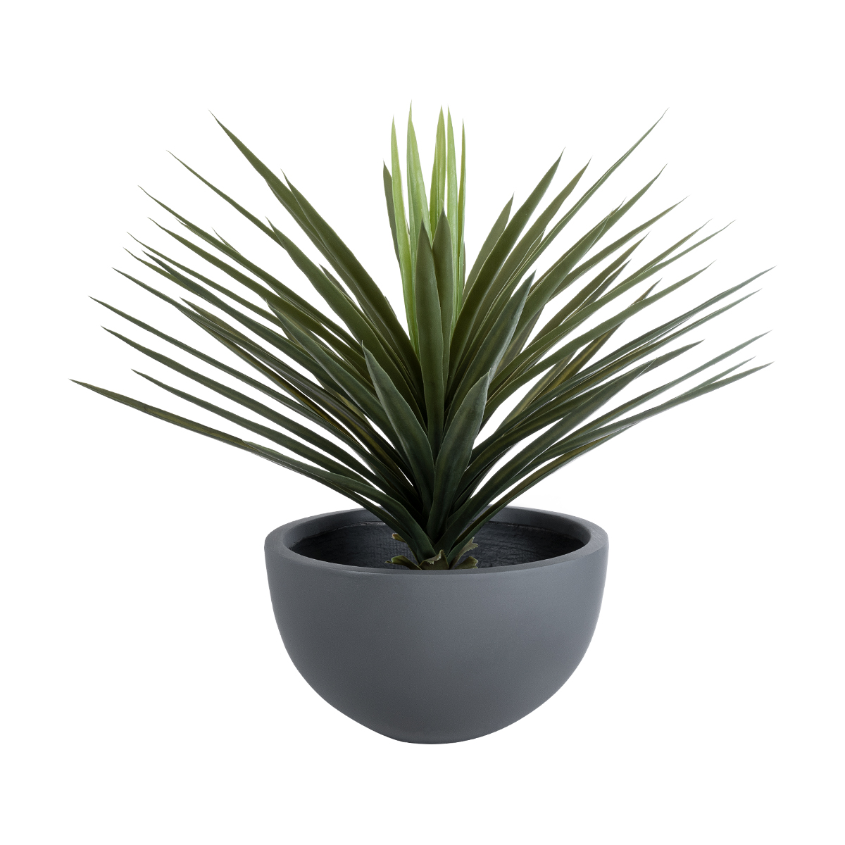 GloboStar® Artificial Garden BALTIMORE 20696 Διακοσμητικό Πολυεστερικό Τσιμεντένιο Κασπώ Γλάστρα - Flower Pot Γκρι Φ43 x Υ23cm - Image 6