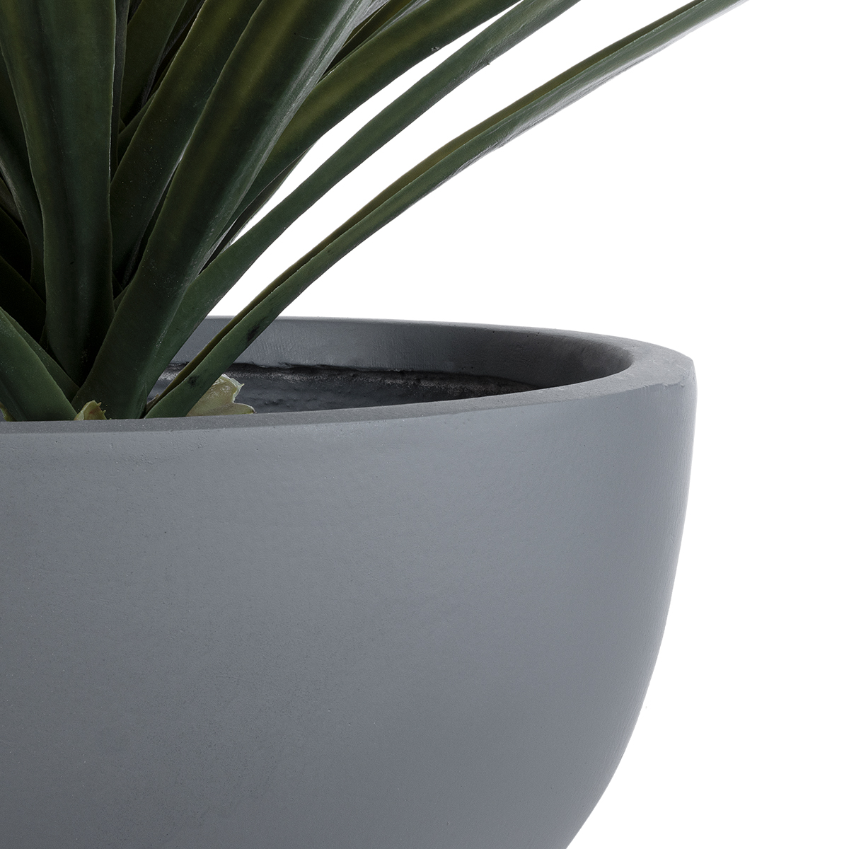 GloboStar® Artificial Garden BALTIMORE 20696 Διακοσμητικό Πολυεστερικό Τσιμεντένιο Κασπώ Γλάστρα - Flower Pot Γκρι Φ43 x Υ23cm - Image 7