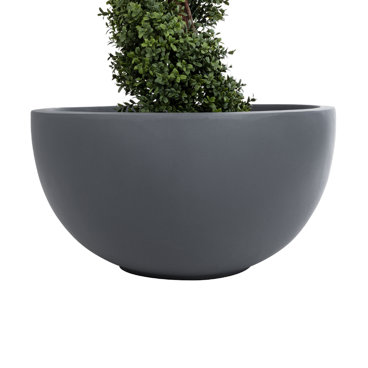GloboStar® Artificial Garden BALTIMORE 20697 Διακοσμητικό Πολυεστερικό Τσιμεντένιο Κασπώ Γλάστρα - Flower Pot Γκρι Φ61 x Υ30cm - Image 5